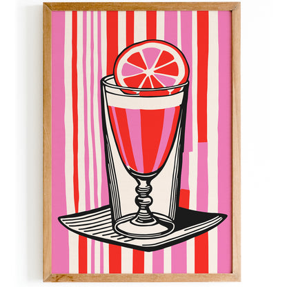 Pink Drink Pop Art Kitchen Wall Decor 2024