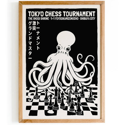 Tokyo Chess Tournament Octopus Print