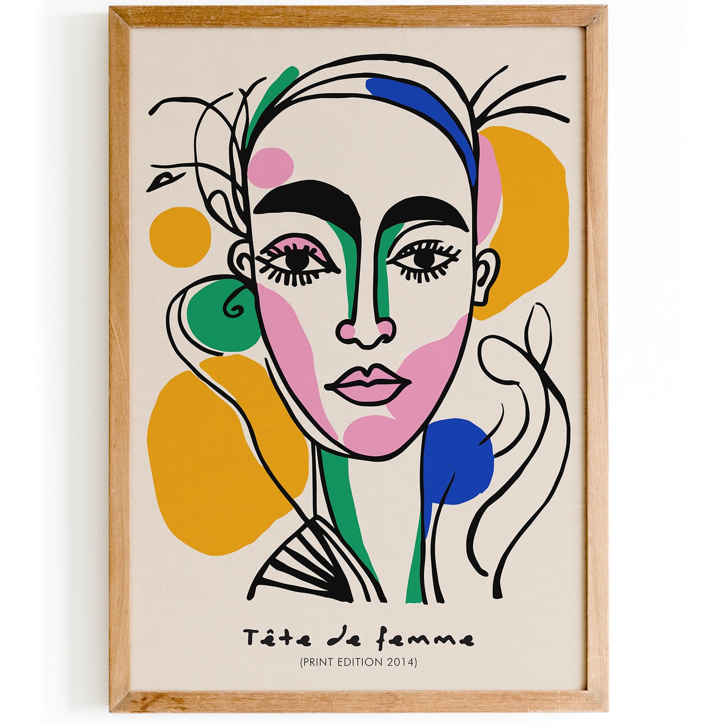 Tete de Femme Woman Portrait Art Print