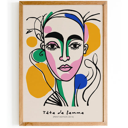 Tete de Femme Woman Portrait Art Print