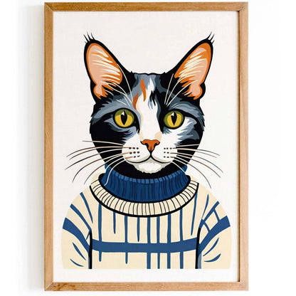 Sweater Weather Cat Poster