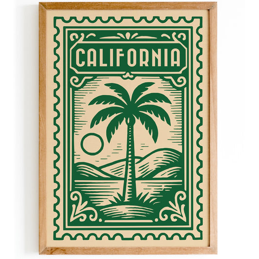 California Green Travel Poster