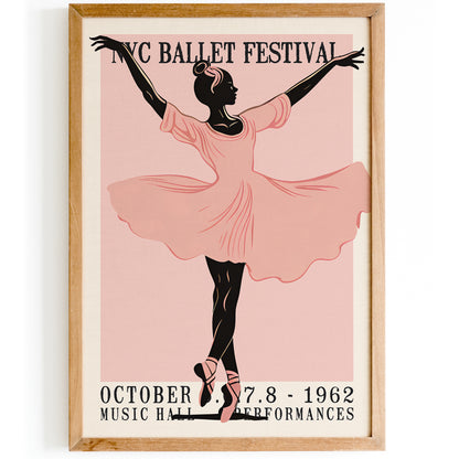 NYC Ballet Festival Wall Art Poster