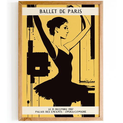 Vintage French Ballet Wall Art Poster