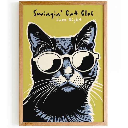 Swingin Cat Jazz Club Poster