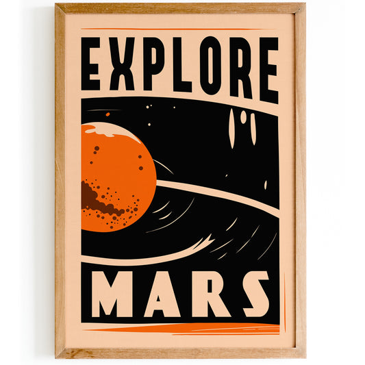 EXPLORE MARS - Minimal Space Poster