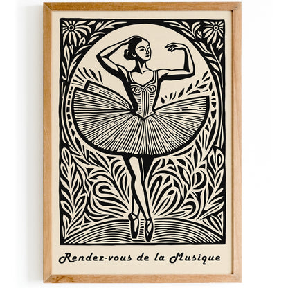 Ballerina Cut Outs Art Print