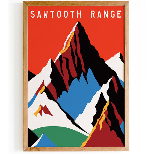 Sawtooth Range Travel Poster