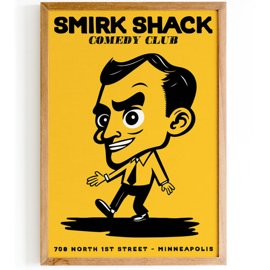 Comedy Club - Smirk Shack - Retro Advertising Poster