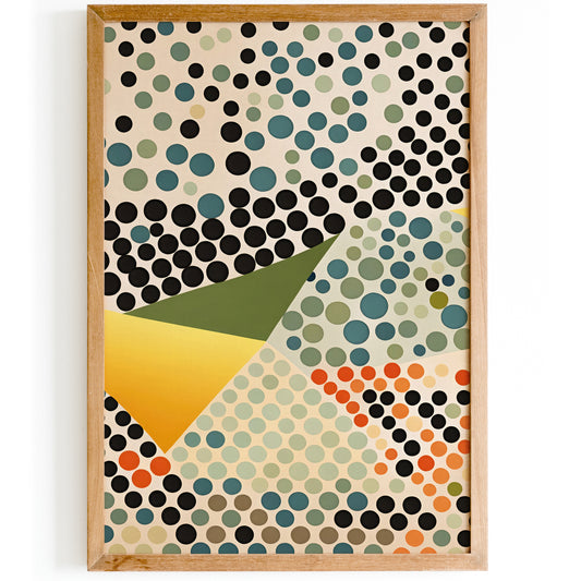 Mid-Century Polka Dots Abstract Poster