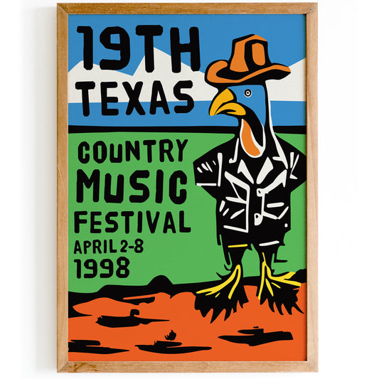 Texas Country Music Festival Funny Poster