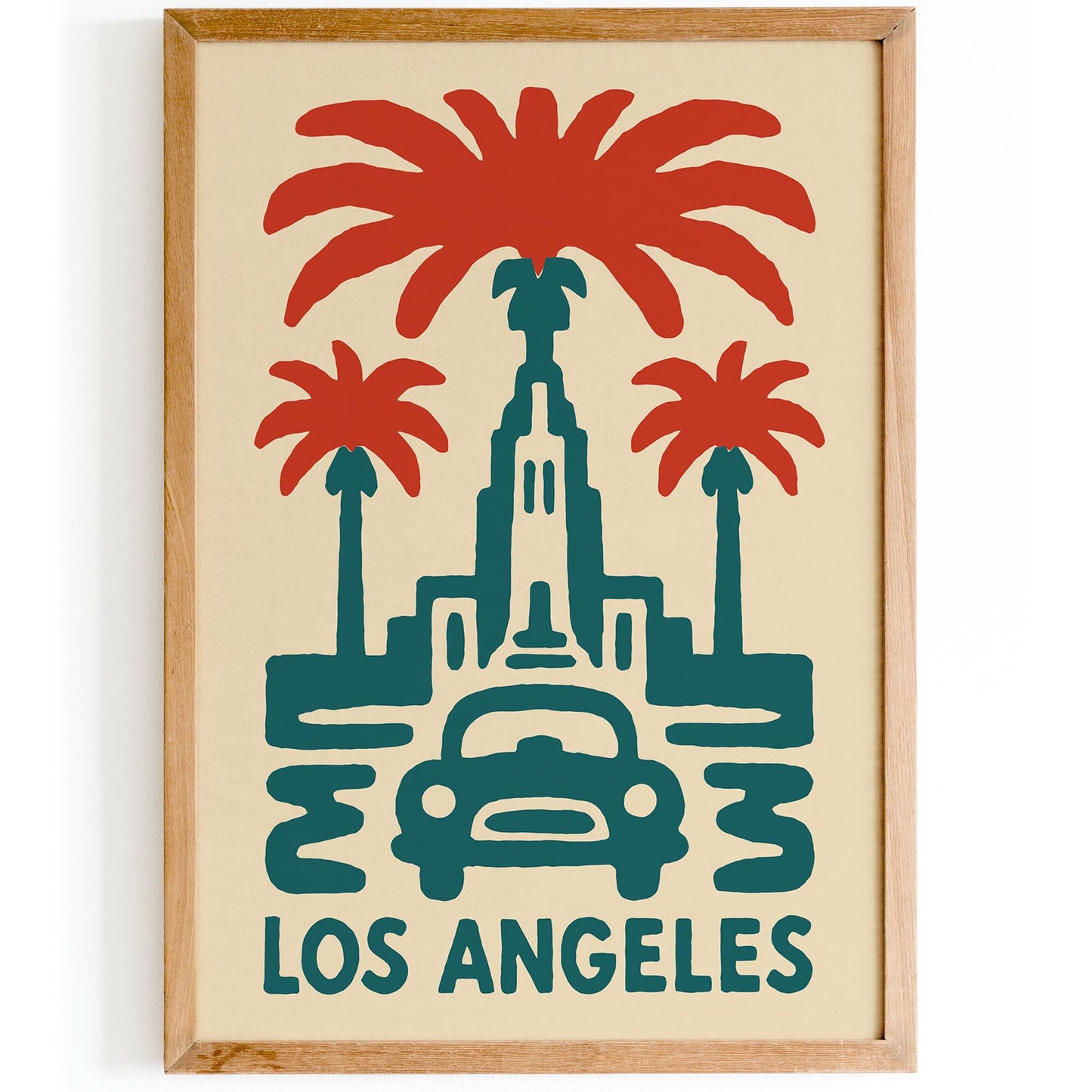 Los Angeles Palm Travel Poster