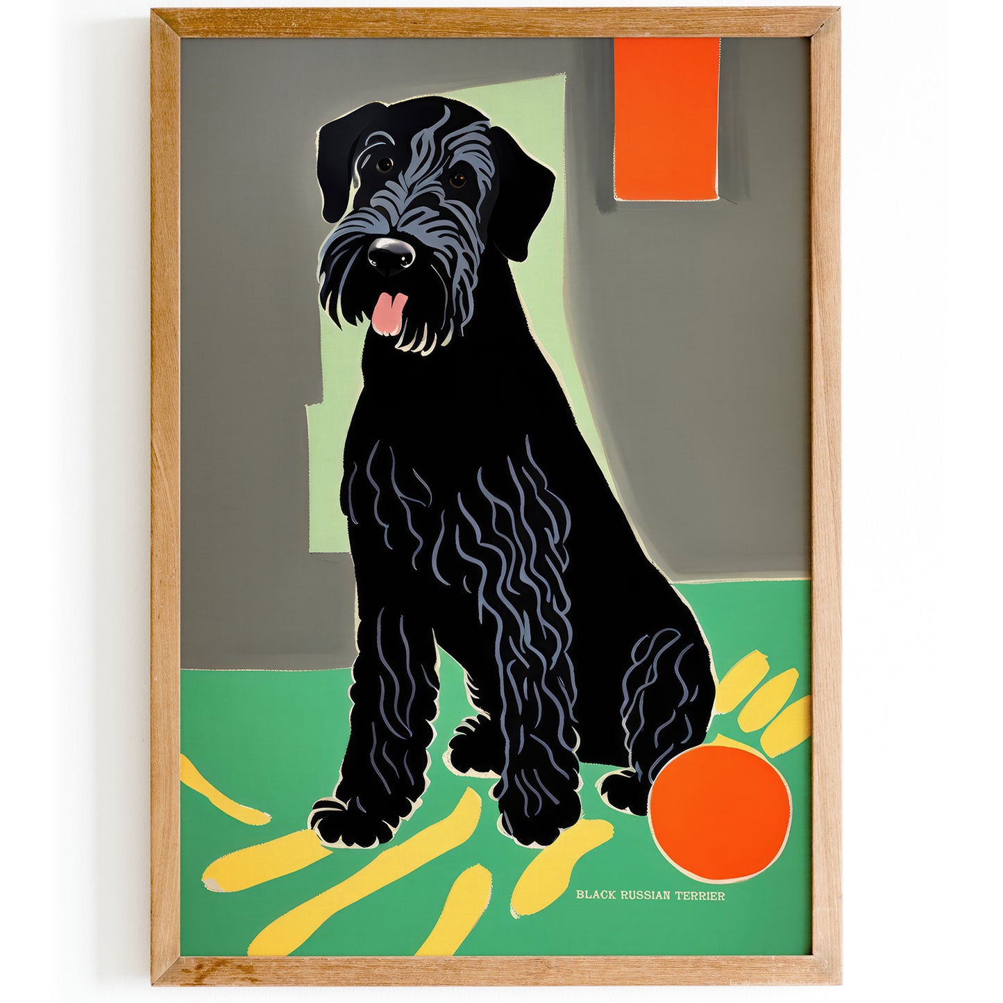 Black Terrier Artsy Wall Art Print