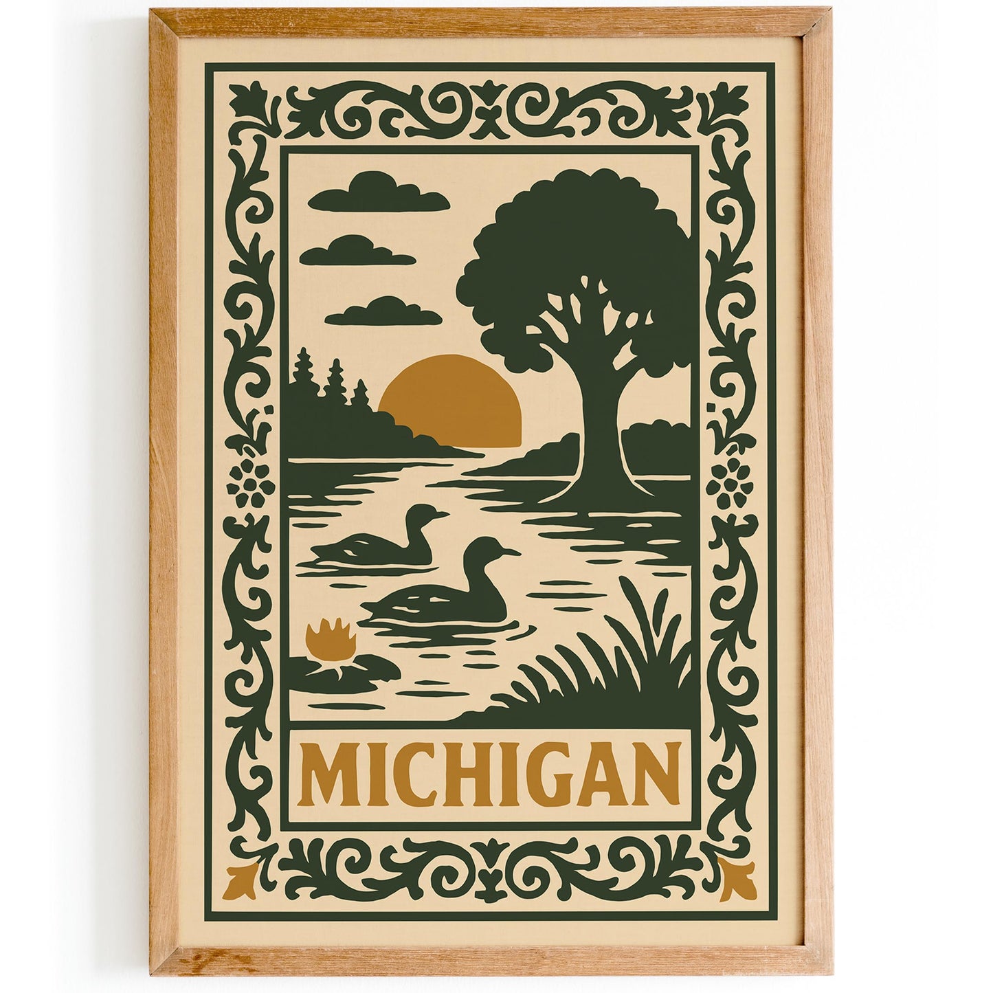 Michigan Travel Scenic Poster