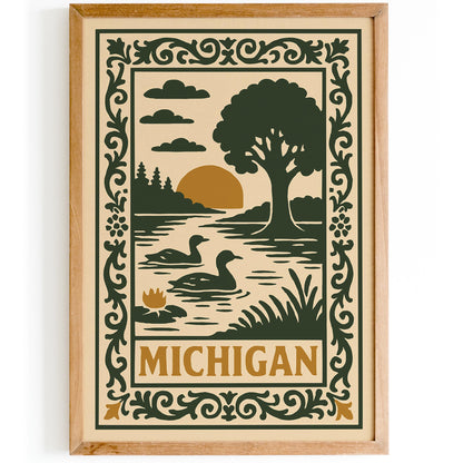 Michigan Travel Scenic Poster