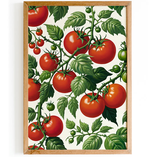 Tomatoes in Garden Art Print 2024