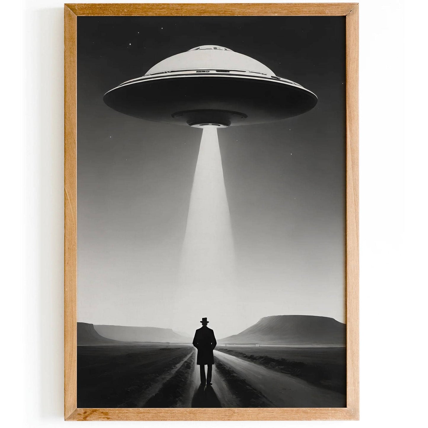 Vintage UFO Poster Print