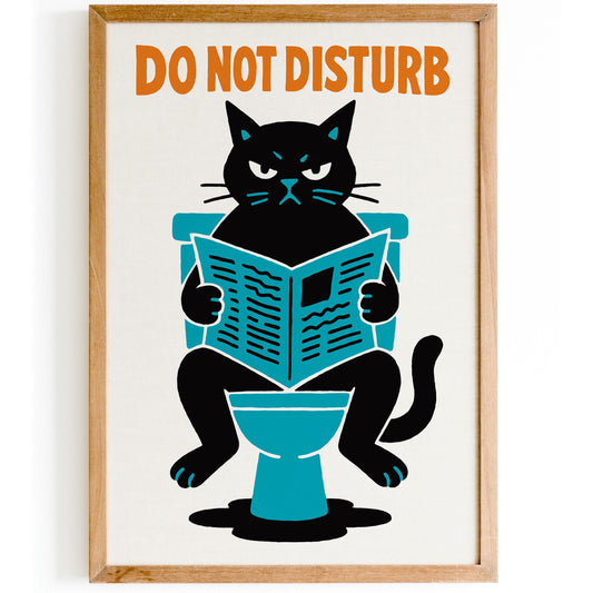 Do Not Disturb Cat Print