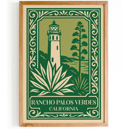 Rancho Palos Verdes California Travel Poster