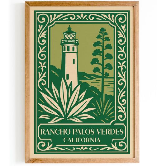 Rancho Palos Verdes California Travel Poster