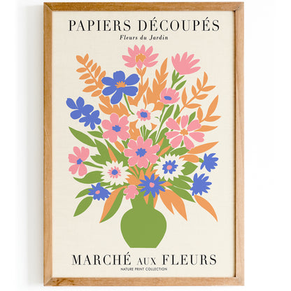 Papiers Decoupes Pastel Bouquet of Flowers Art Print