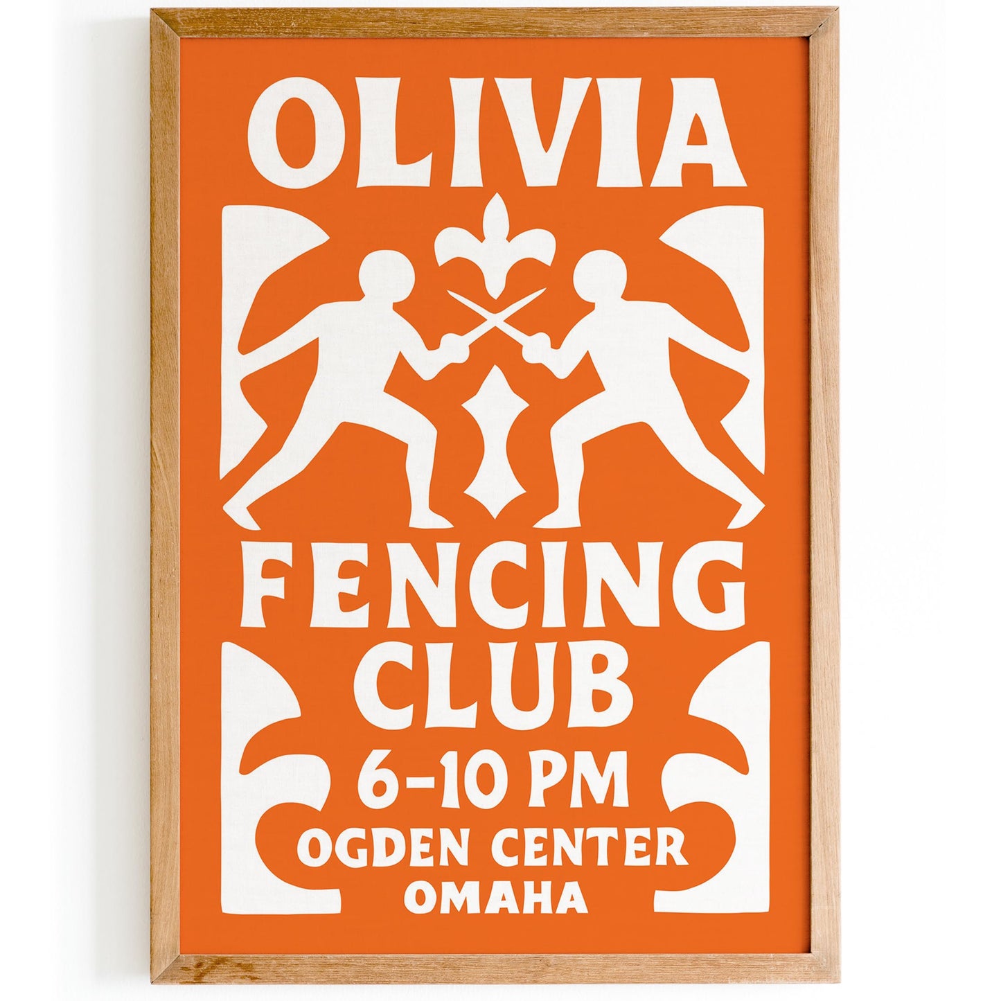 Olivia Fencing Club Poster