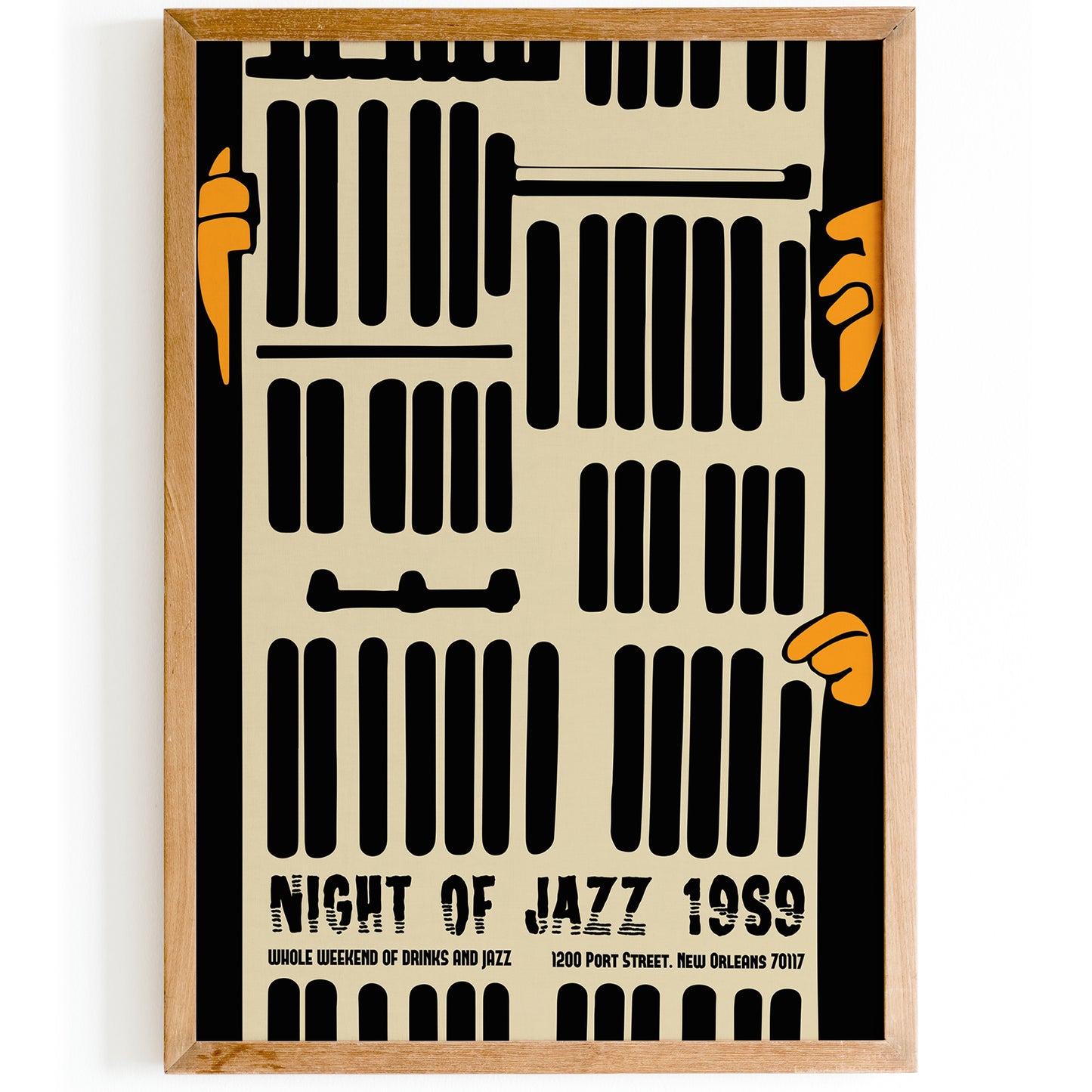 Night of Jazz 1989 Retro Music Festival Poster