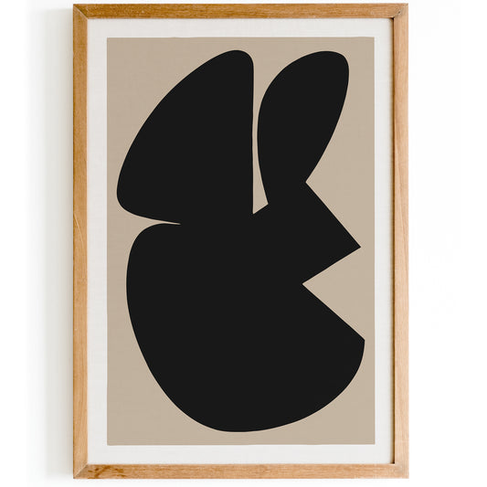 Big Black Shape Wall Art