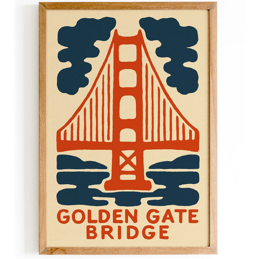 Golden Gate Bridge Travel Poster