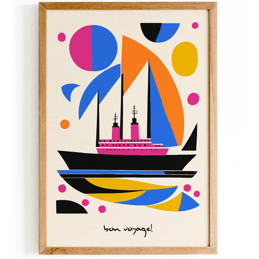 Bon Voyage! Honeymoon Gift Travel Art Print 2024