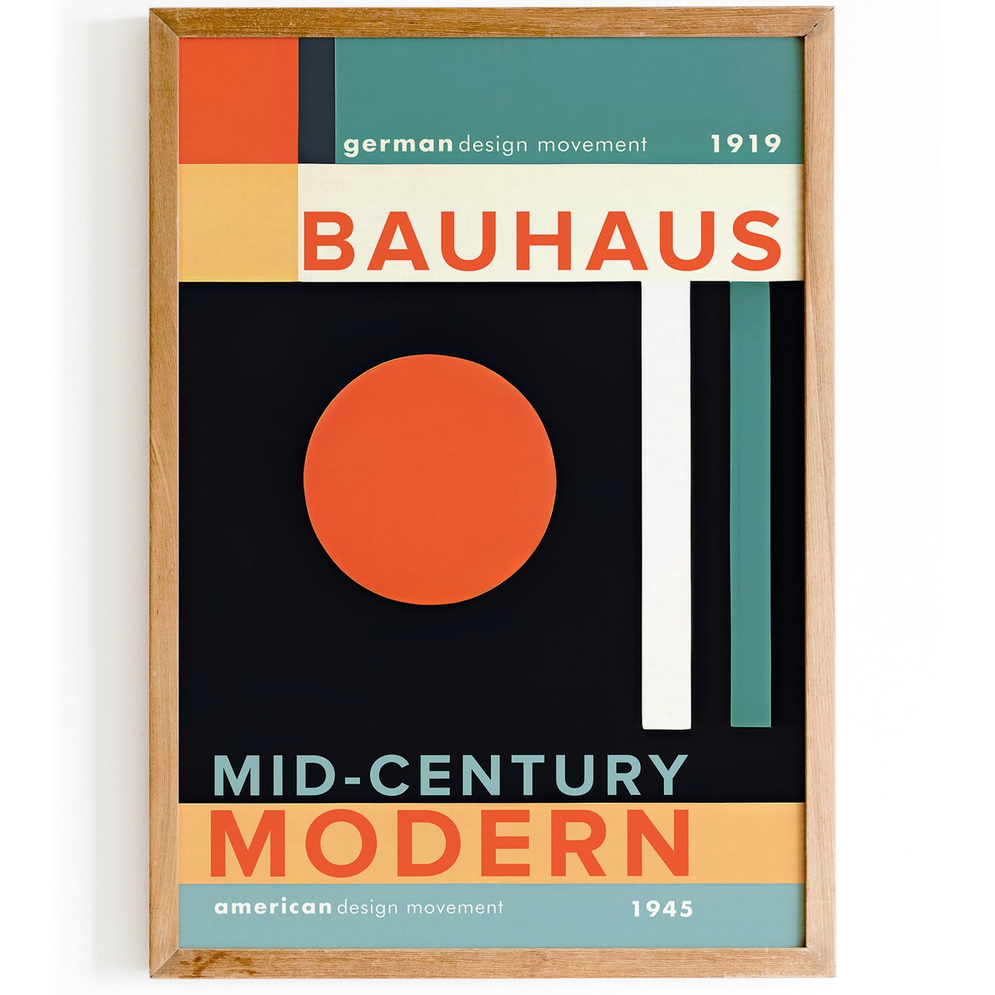 Mid Century Modern Bauhaus Retro Poster