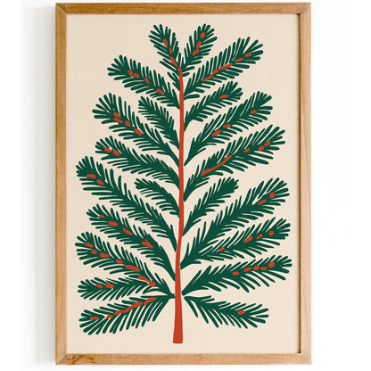 Christmas Tree Branch Kitchen Poster