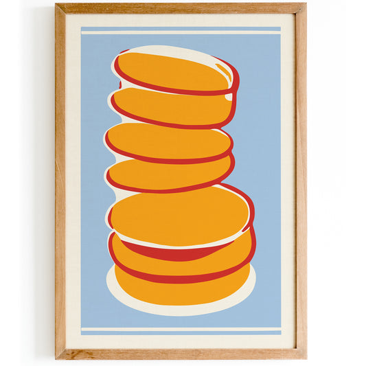 Minimal Pancakes Art Poster