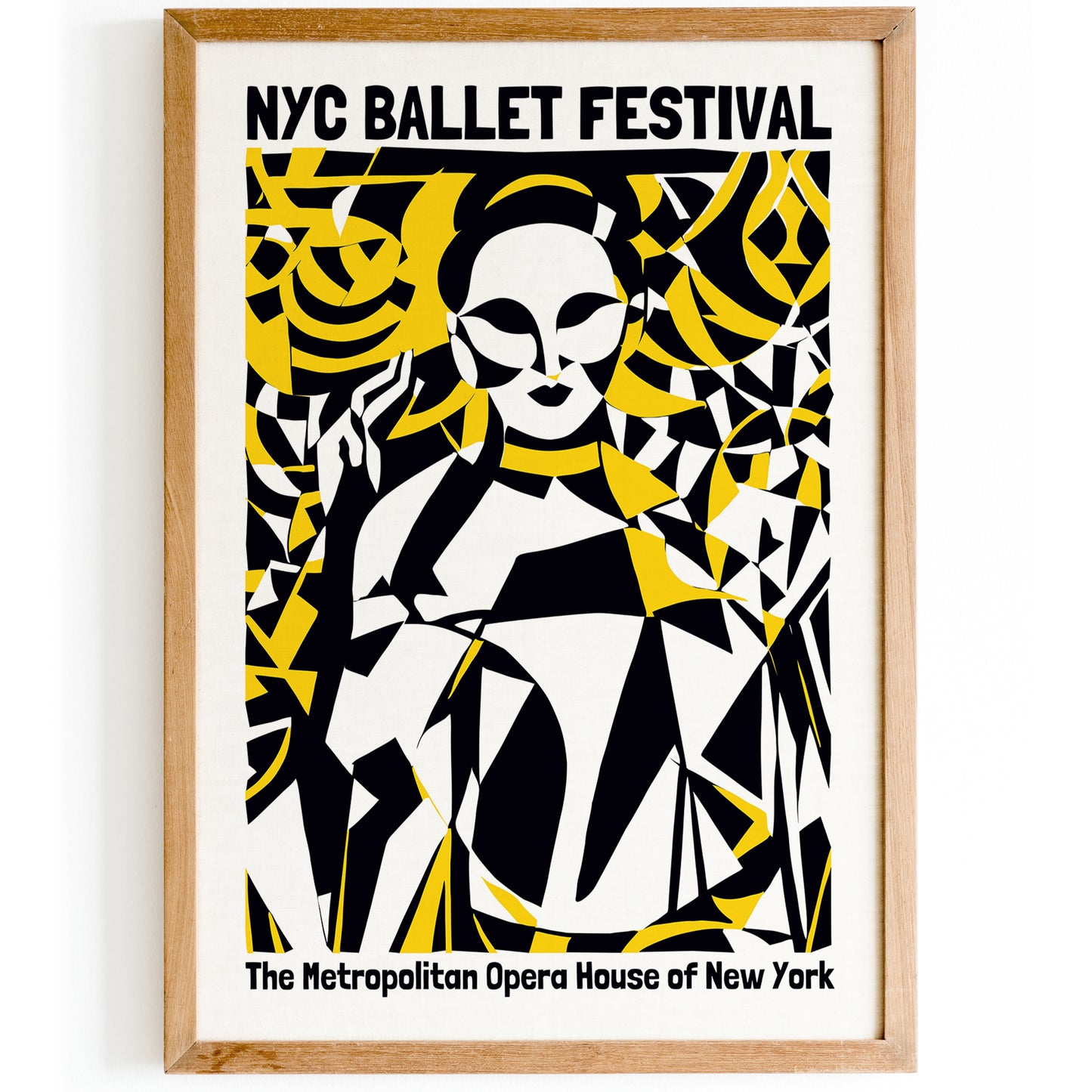 NYC Ballet Festival Poster Modern Ballerina Art