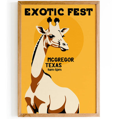 Exotic Fest Texas Travel Poster