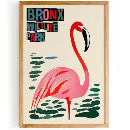 Bronx Wildlife Park Flamingo Poster