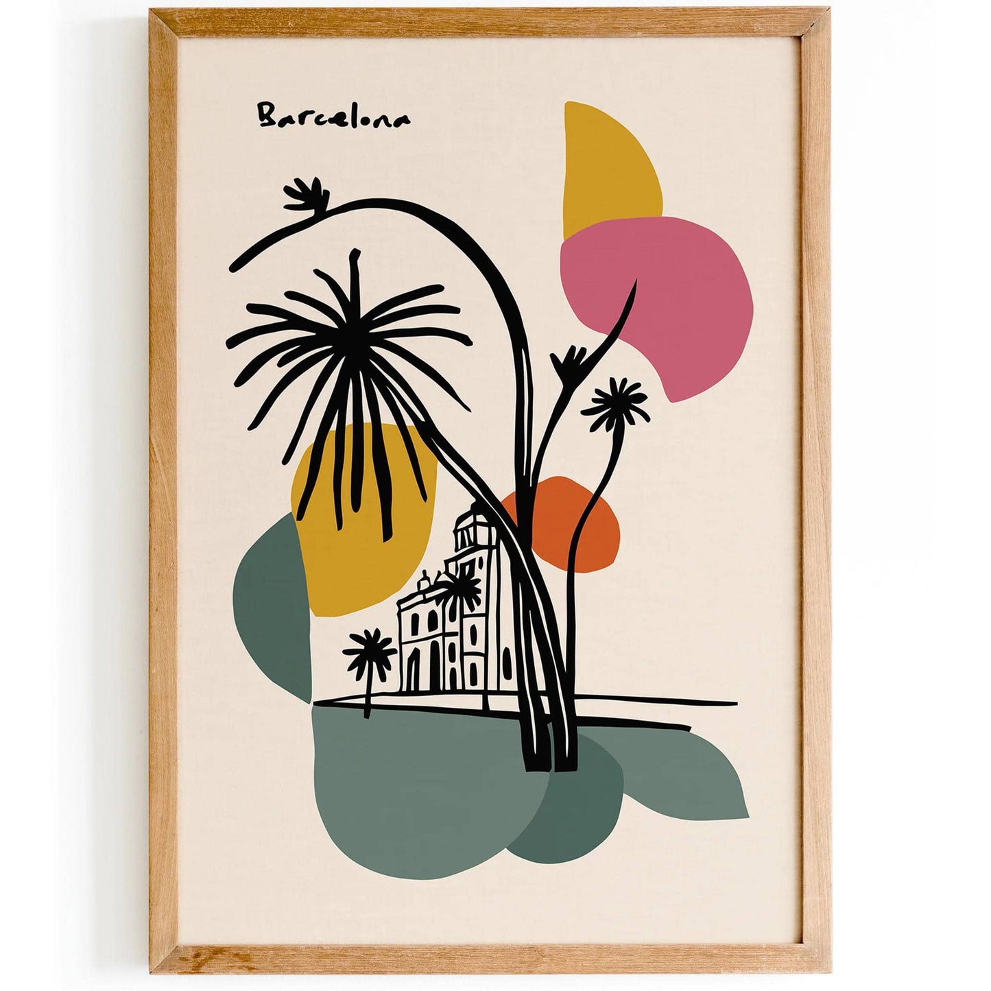 Barcelona Mid Century Modern Poster