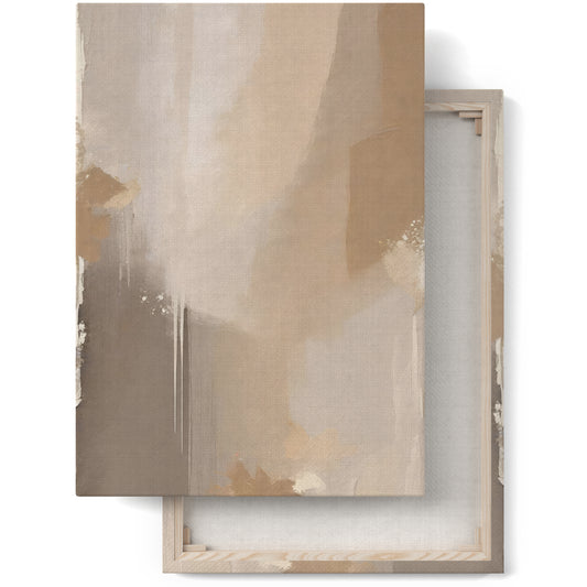 Timeless Abstract Beige Canvas Print