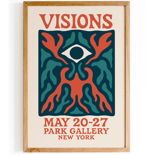 Visions Psychedelic Eye Poster