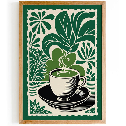 Green Matcha Japanese Milk Tea Poster