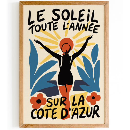 Le Soleil Sur La Côte d’Azur Poster