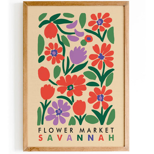 Savannah Flower Market Poster