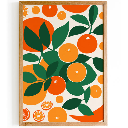 Oranges Colorful Kitchen Print 2025