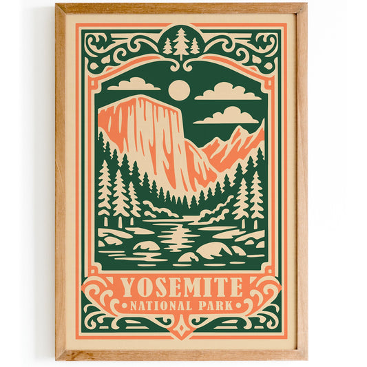 Yosemite National Park Poster - Vintage National Park Wall Art