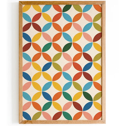 Mid Century Modern Colorful Pattern Poster - HypeSheriff