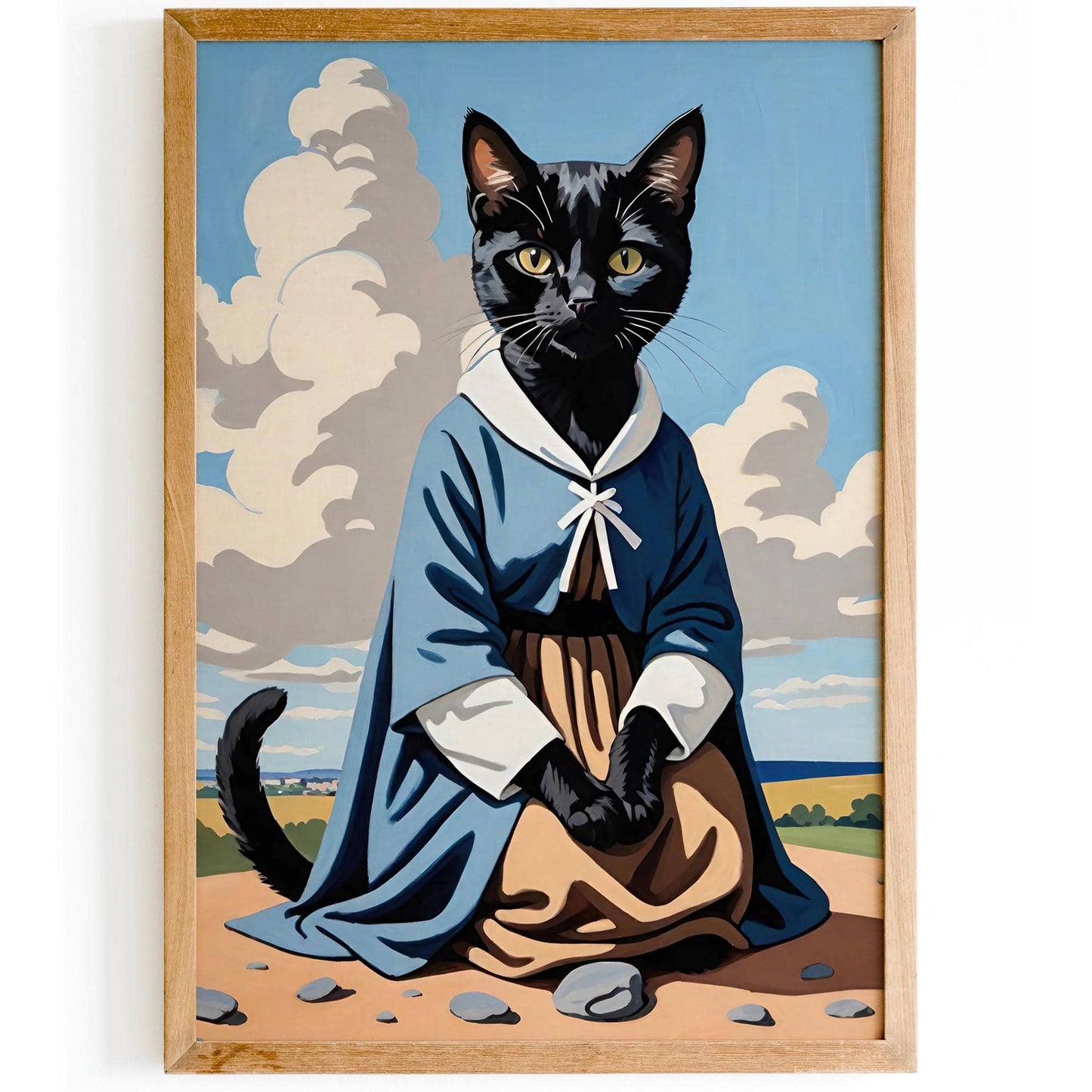 Cat Nun Quirky Funny Wall Art Poster - HypeSheriff