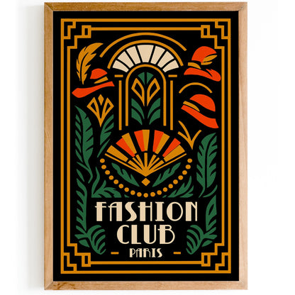 Fashion Club Paris, Art Deco Style 1920 Poster