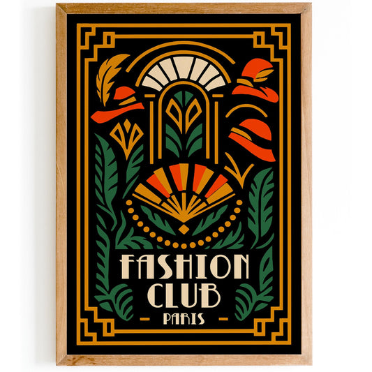 Fashion Club Paris, Art Deco Style 1920 Poster