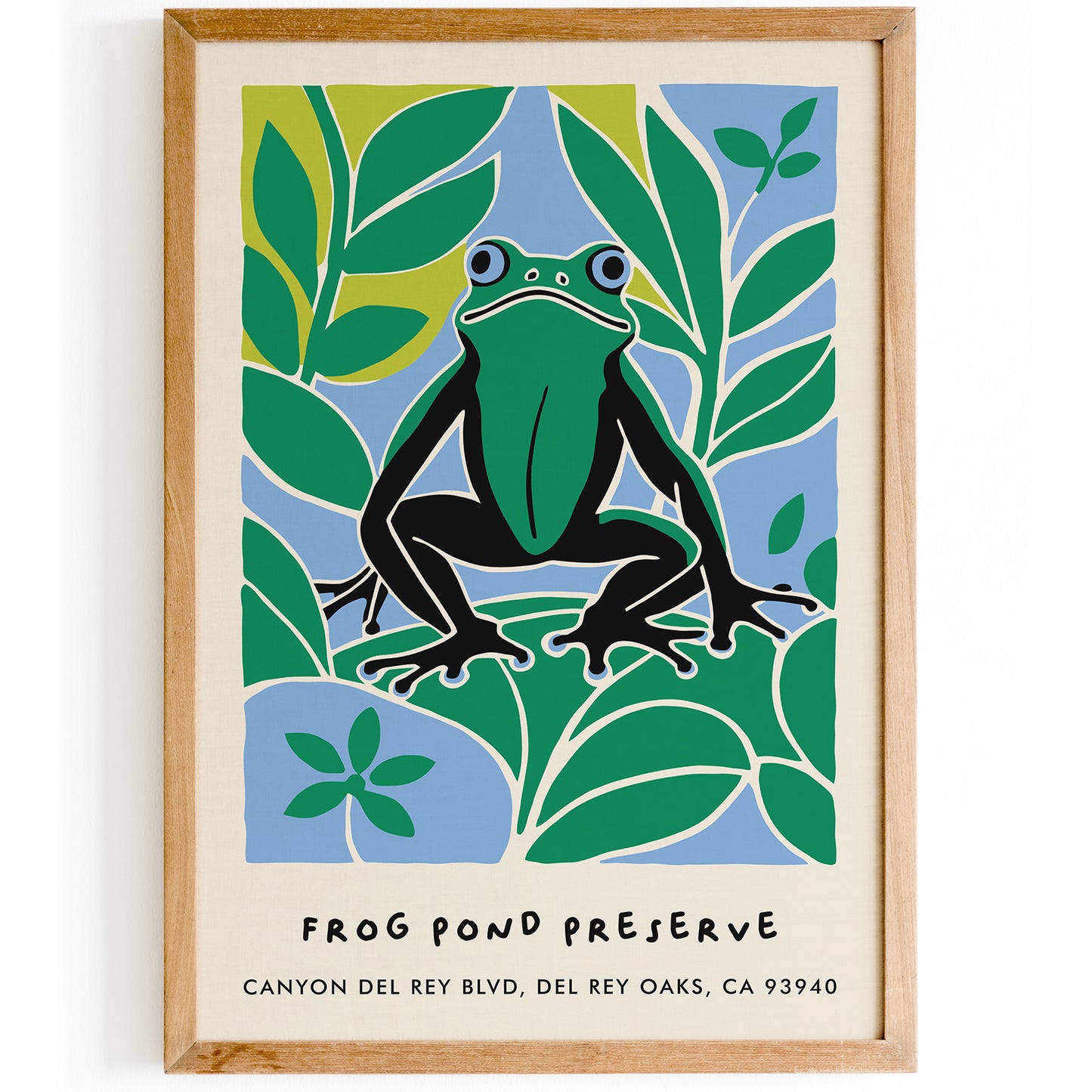 Frog Pond Nature Print - Cute Frog Decor