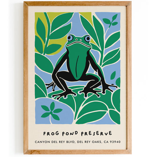 Frog Pond Nature Print - Cute Frog Decor